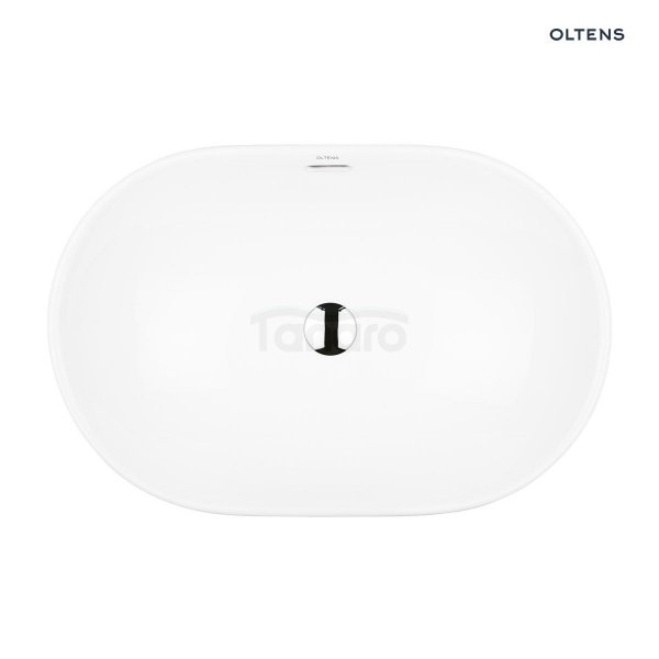 Oltens Tive umywalka 61x40 cm wpuszczana owalna z powłoką SmartClean biała 40823000