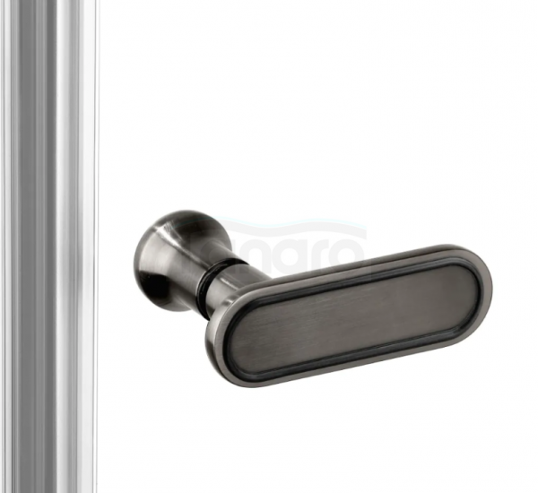 NEW TRENDY Drzwi wnękowe New Soleo Gunmetal Brushed 120x195, pojedyncze, składane D-0546A/D-0547A