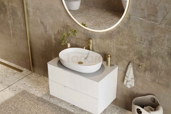 EXCELLENT Jima umywalka nablatowa 61x41 cm owalna, biały mat CEAC.2001.615.WHM