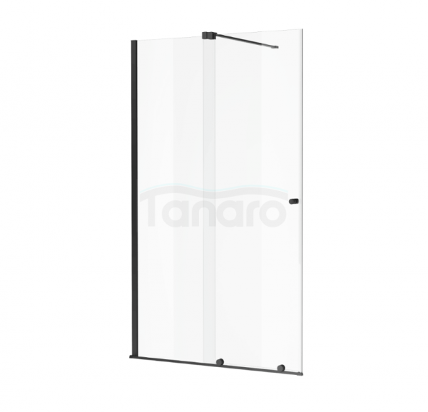 EXCELLENT Ortigo walk-in drzwi prysznicowe przesuwne 120x200 cm, powłoka Clean Control, czarny mat KAEX.5012.K.1200.BL