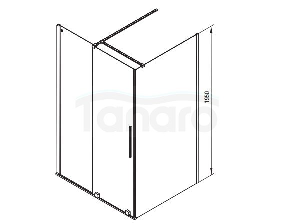DEANTE - Ścianka prysznicowa PRIZMA walk-in 70 cm chrom  KTJ_037P