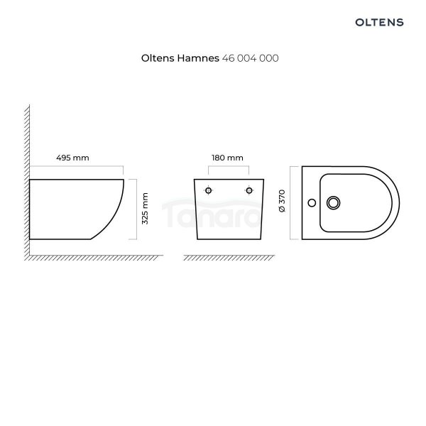 OLTENS Hamnes bidet wiszący biały 46004000