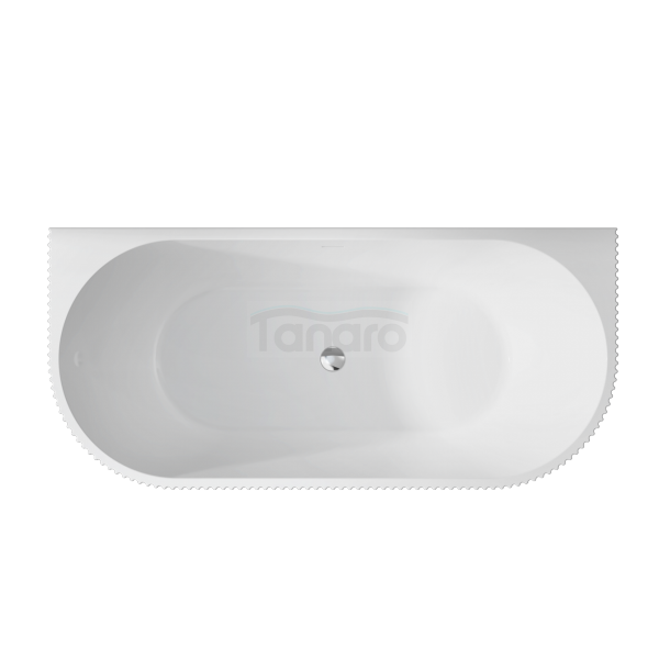 BESCO Wanna przyścienna Leya B&amp;W 170x78 + syfon chrom #WASB-170-L