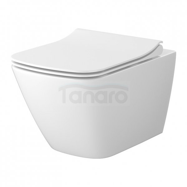 CERSANIT SET C200: MISKA ZAWIESZANA CITY PRO SQUARE VORTEX Z DESKĄ DUROPLASTOWĄ SLIM S701-884