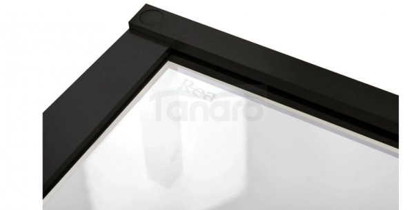 REA - Kabina narożna - drzwi podwójne prysznicowe składane, łamane HUGO DOUBLE 100x100 Black / Czarne 