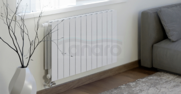 ARMATURA KRAKÓW KFA Grzejnik aluminiowy ADR500/D/4 z dolnym lewym zasilaniem kątowym 763-043-44