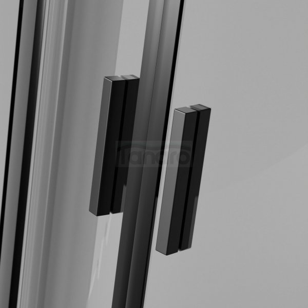 BESCO Kabina prysznicowa z brodzikiem 80x80x190 Zarya Black 80 + brodzik Alex 80 ZB-AL-80-190