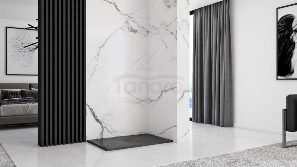 REA - Brodzik prysznicowy kamienny STONE BLACK 90 x 120