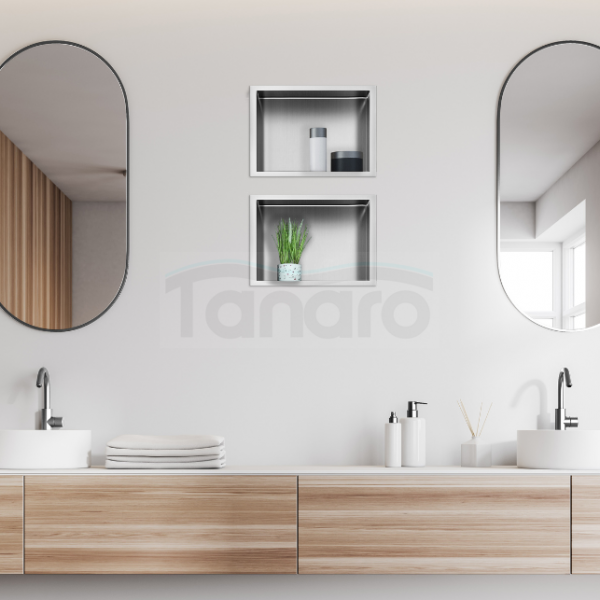 BALNEO WALL-BOX ONE Inox Półka wnękowa ze stali nierdzewnej 30x20x10 cm