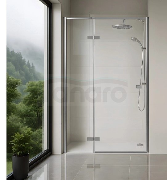 REA - Drzwi prysznicowe ATLAS 120 Chrome PRAWE