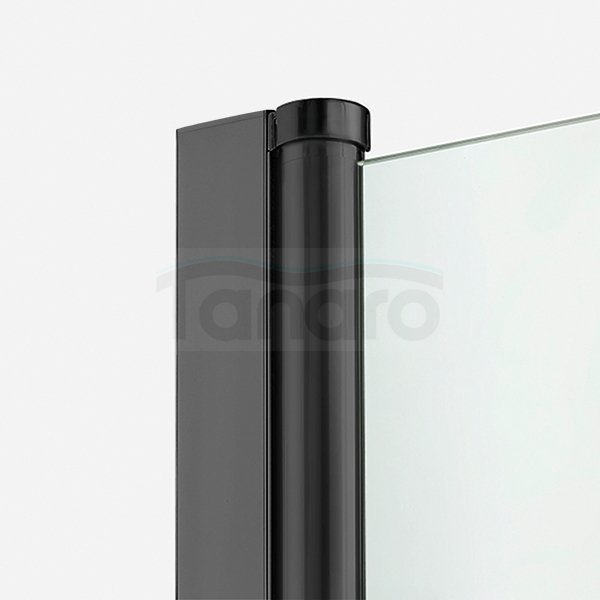 NEW TRENDY - Parawan wannowy składany NEW SOLEO BLACK 110x140 cm 