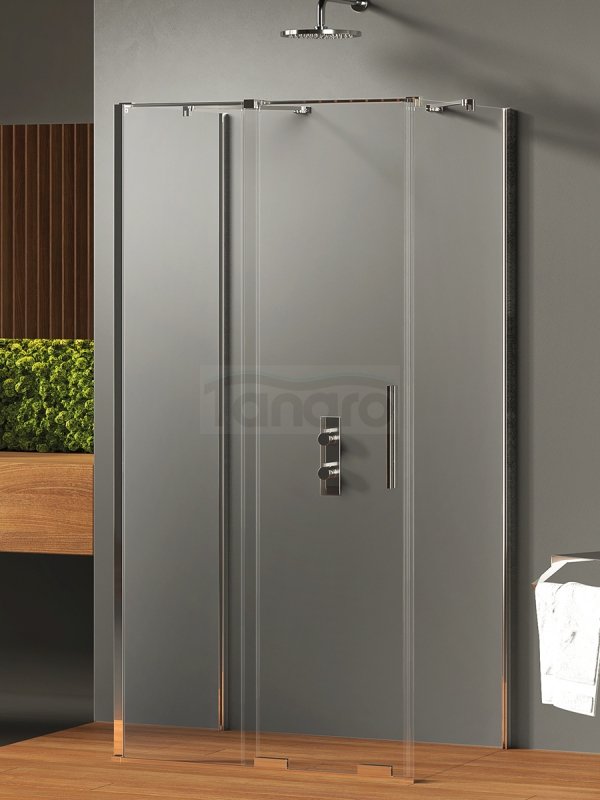 NEW TRENDY Kabina prysznicowa SMART 1D prostokątna przyścienna U 100x90x200 szkło czyste 8mm Active Shield 2.0  EXK-4071