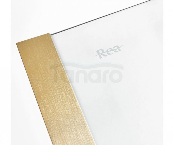REA - Kabina Prysznicowa MONTANA Gold Brush / Złota Szczotkowana 140x80  /drzwi 140 + ścianka 80/