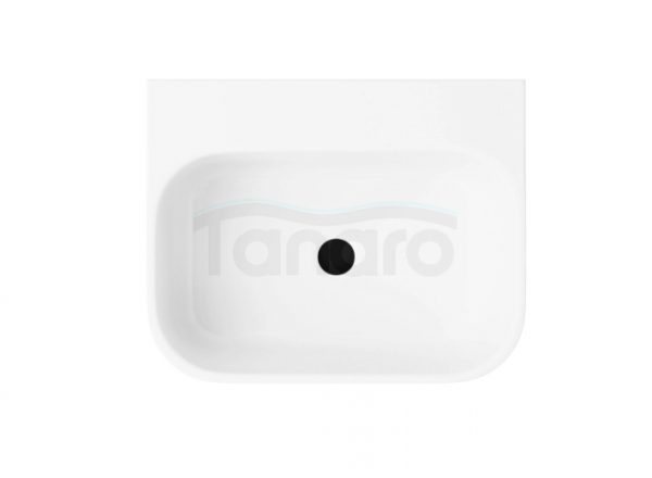 CORSAN Stojąca umywalka akrylowa OLIA z syfonem i korkiem białym MU5040WHS 