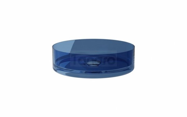 BESCO Umywalka nablatowa Enya Blue Wave + maskownica czarny matt #UME-36-BWB