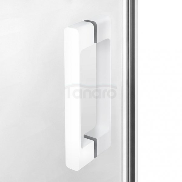 NEW TRENDY Drzwi wnękowe prysznicowe przesuwne podwójne PRIME WHITE 130x200 D-0434A