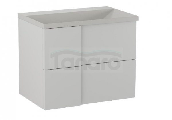 KROFAM - Szafka pod umywalkę EDGE 70 cm, biało-szary  ED 7070-48Z-W