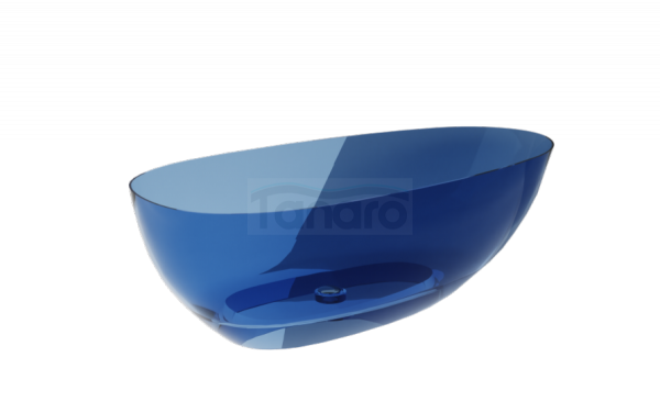 BESCO Wanna wolnostojąca 160x75 Xara Blue Wave syfon chrom #WAX-160-BWC