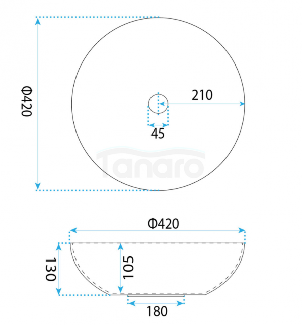 REA Umywalka nablatowa Babilon Silver