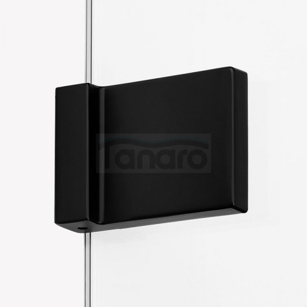 NEW TRENDY Kabina ścianka walk-in Avexa Black 120x200 czarna aluminiowa ramka szkło 6mm EXK-2662
