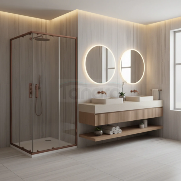 REA Kabina prysznicowa Rea City 80x100 Miedź Szczotkowana