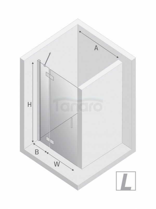 NEW TRENDY DRZWI WNĘKOWE NESTA BLACK, DRZWI POJEDYNCZE 120x200 1P D-0865A