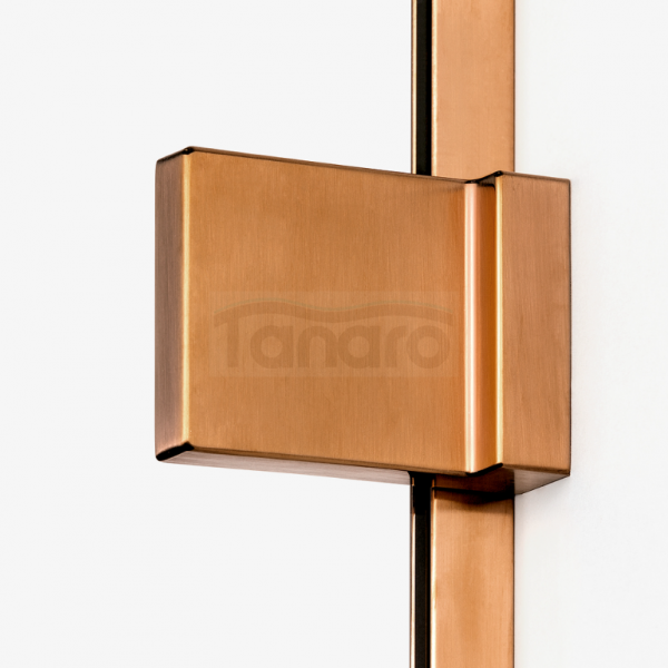 NEW TRENDY  Kabina prysznicowa AVEXA COPPER BRUSHED walk-in U 110x200 szkło czyste 8mm Active Shield 2.0  EXK-7170