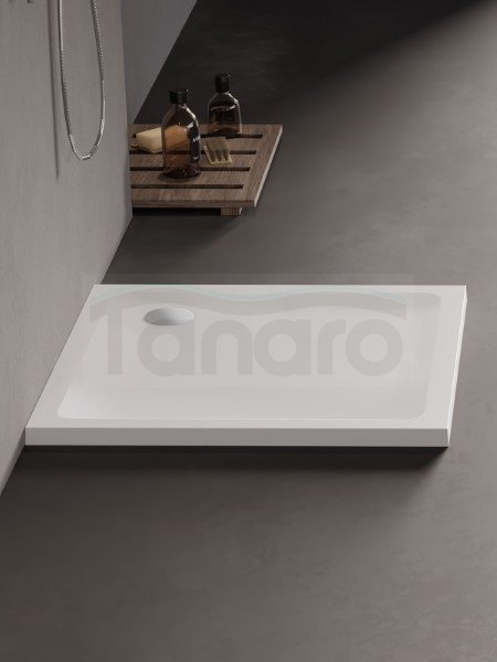 NEW TRENDY Brodzik MILD akrylowy kwadratowy 100x100x4,5 biały B-0627