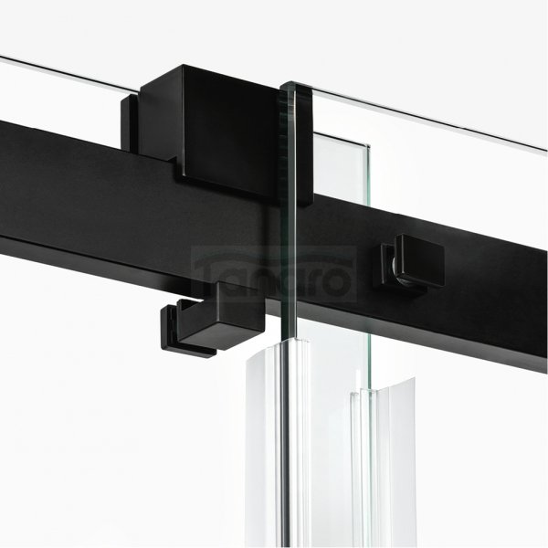 NEW TRENDY Kabina prysznicowa SOFTI BLACK X 1D prostokątna L 110x80x200 szkło czyste 8mm Active Shield 2.0 EXK-5385