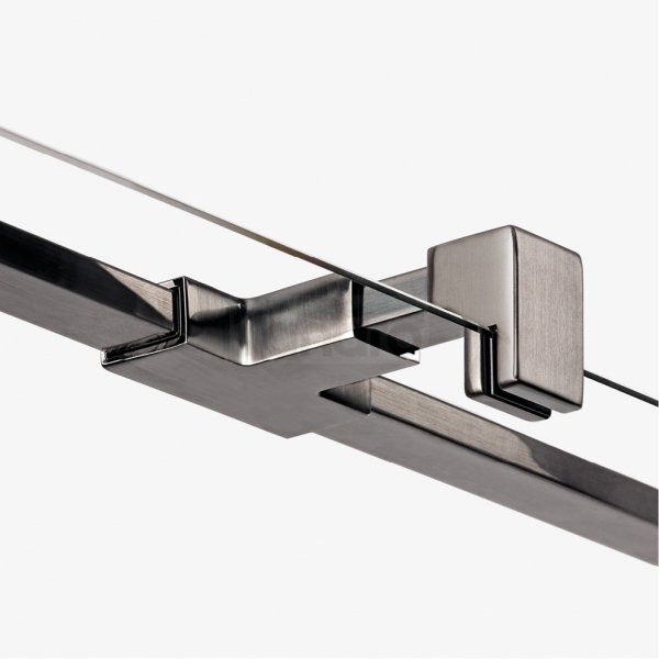 NEW TRENDY Kabina prysznicowa AVEXA GUNMETAL BRUSHED 1D pięciokątna asymetryczna L 100x80x200 szkło czyste 6mm Active Shield 2.0 - drzwi prawe EXK-3836
