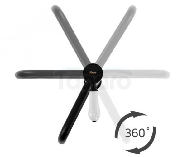 REA - Bateria umywalkowa obrotowa SERRA Czarna / Black Niska