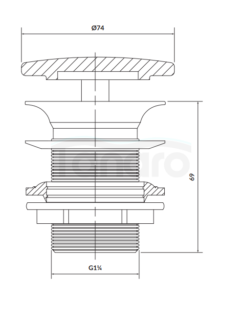 CERSANIT - Ceramiczny korek MODUO do umywalek bez przelewu biały K99-0391