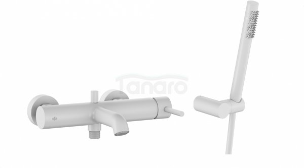 ARMATURA KRAKÓW KFA bateria wannowa pozioma z natryskiem punktowym PREMIUM MOZA WHITE 5034-520-44