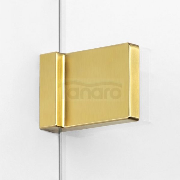 NEW TRENDY Kabina ścianka walk-in szkło 8mm AVEXA GOLD BRUSHED 160x200 EXK-2003