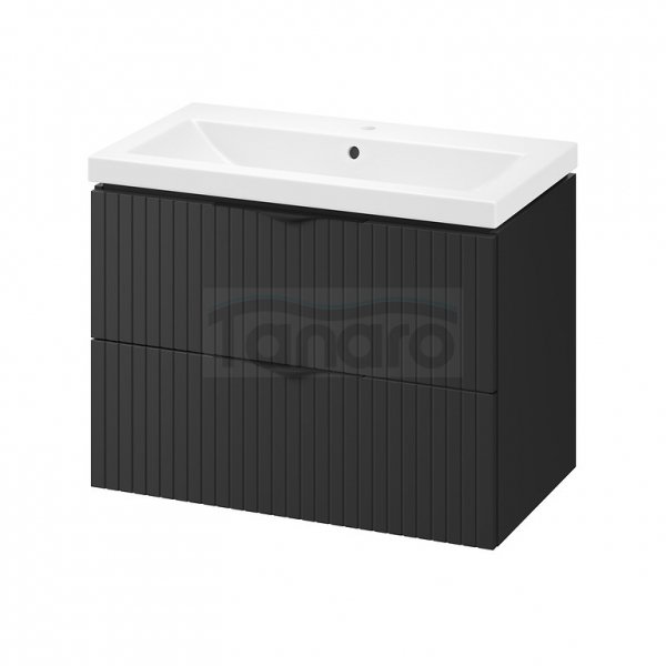 CERSANIT ZESTAW SET C462 TIRSO 80 CZARNY MATOWY (SZAFKA + UMYWALKA) S801-587