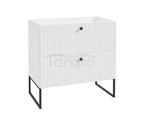DEFTRANS szafka pod umywalkę z dwiema szufladami 80x60 Fuego D80 biały mat 001-D-08007