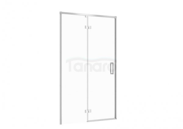 CERSANIT - Drzwi na zawiasach kabiny prysznicowej LARGA chrom 120x195 LEWE szkło transparentne  S932-122