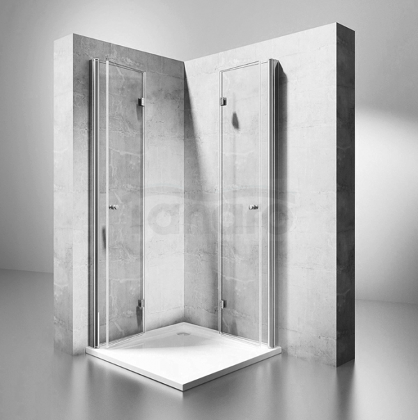 REA - Kabina prysznicowa MODUŁ FOLD N2 kwadratowa podwójne drzwi składane 120x120