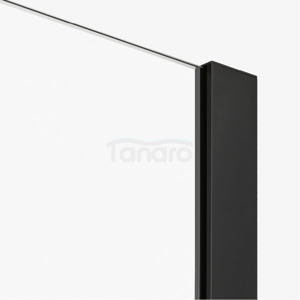 NEW TRENDY Kabina prysznicowa SMART BLACK 1D prostokątna U 120x100x200 szkło czyste 8mm Active Shield 2.0 - UCHWYT RELING EXK-6651