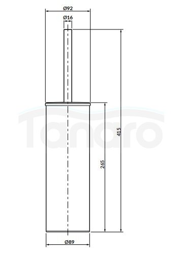 CERSANIT - Szczotka do wc stojąca czarna  S951-877