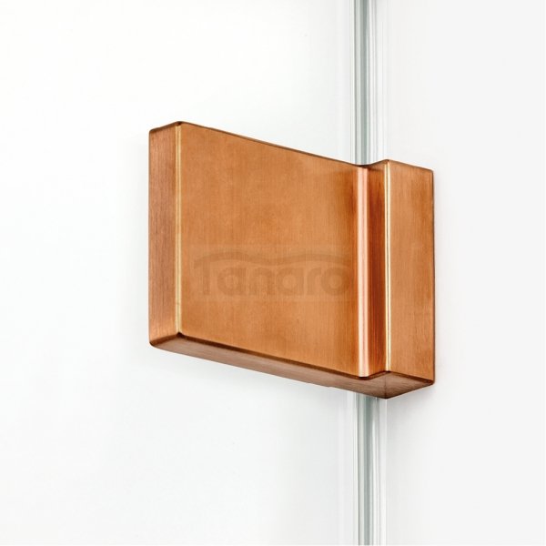 NEW TRENDY Kabina prysznicowa AVEXA COPPER 1D kwadratowa przyścienna P 90x90x200 szkło czyste 6mm Active Shield 2.0  EXK-3728