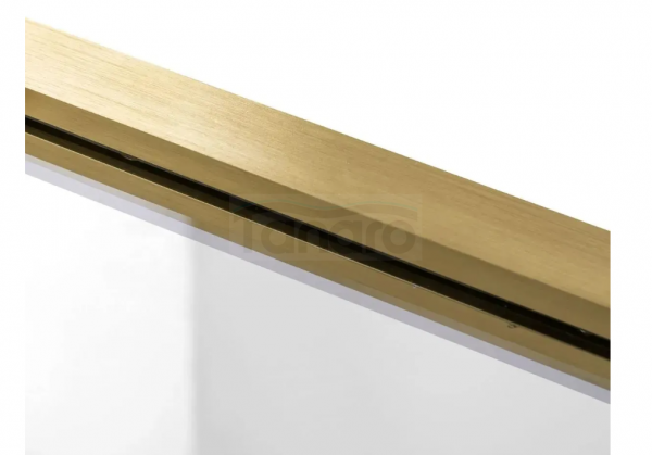 REA - Kabina Prysznicowa Narożna RAPID SWING BRUSH GOLD/ZŁOTA SZCZOTKOWANA drzwi 100 + ścianka 90