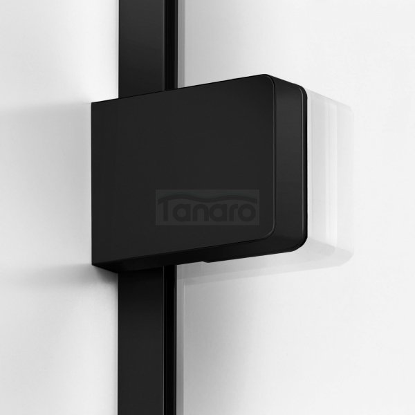 NEW TRENDY Kabina prysznicowa SOFTI BLACK X 1D kwadratowa L 100x100x200 szkło czyste 8mm Active Shield 2.0 EXK-5379