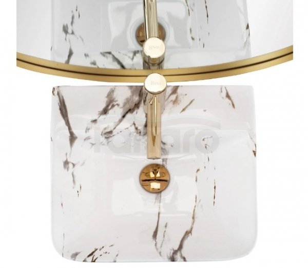 REA - Umywalka Ceramiczna Wolnostojąca ARIS Marble