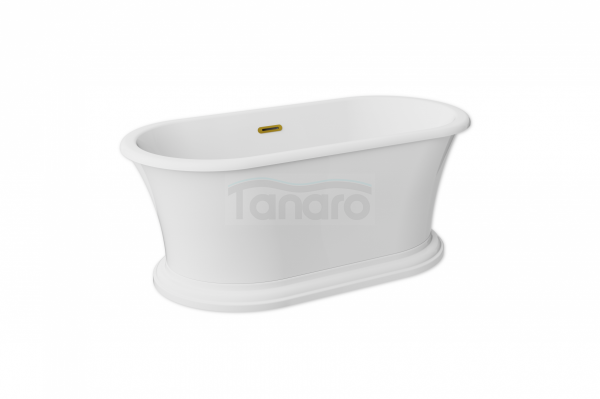 BESCO Wanna wolnostojąca Ziva 160x75 + klik-klak z przelewem szczelinowym chrom #WWA-160-ZSC