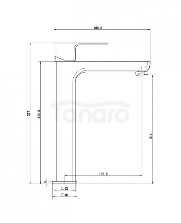 LAVITA Bateria umywalkowa wysoka Aquila Matt Black