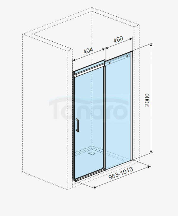 EXCELLENT Rols drzwi wnękowe przesuwne 100x200 cm powłoka Clean Control, złoty połysk KAEX.2612.K.1000.GL