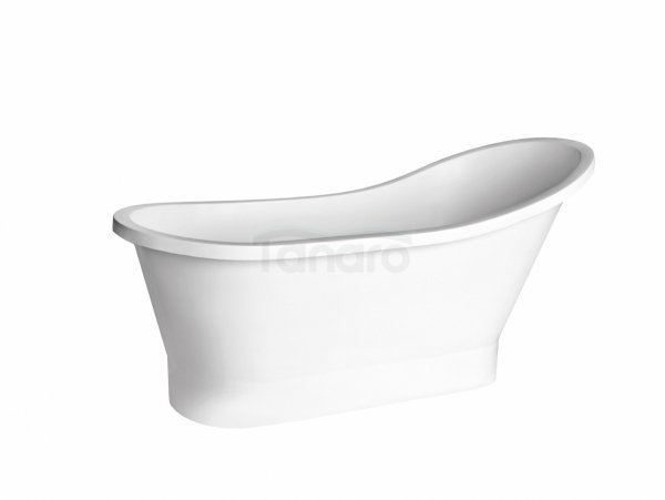 BESCO Wanna wolnostojąca Gloria Matt 160x68 + klik-klak gun metal czyszczony od góry #WMMB-160GLT