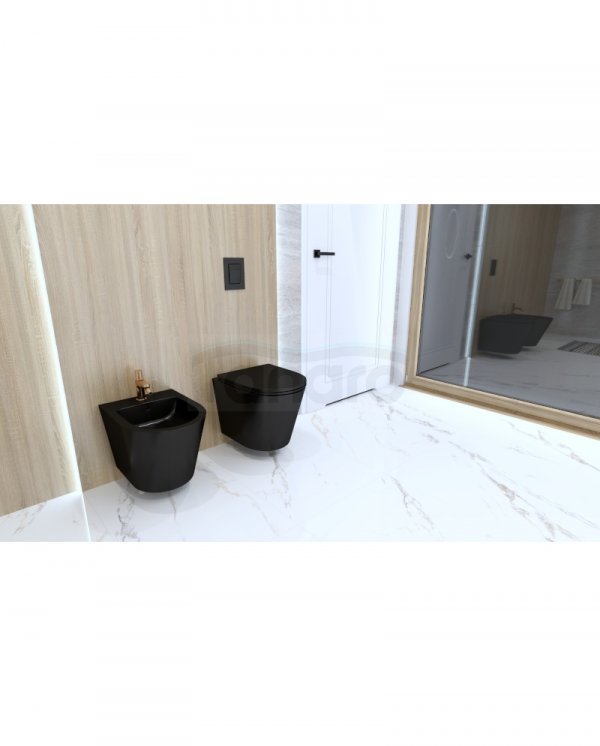 LAVITA Miska wisząca WC Galve Black