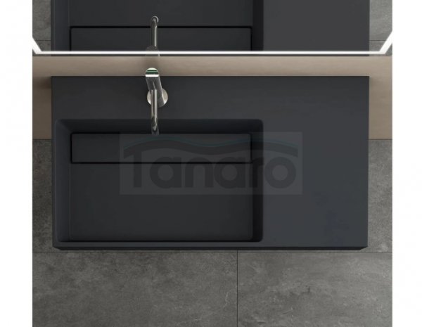 REA - Umywalka konglomeratowa ARCHI 75 CM szary mat